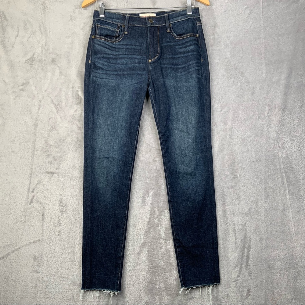 Driftwood Women’s Jackie Dark wash Raw hem Jeans. W27/L28.